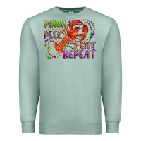 Seafoam pinch peel eat repeat crawfish Premium Sweatshirt - RanaPortraitStore