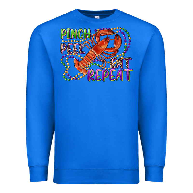 Pinch Peel Eat Repeat Crawfish Premium Sweatshirt by RanaPortraitStore | Teevron