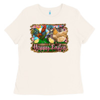 Bone happy easter rooster chicken and chick Ladies Tee - RanaPortraitStore