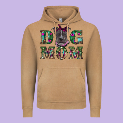 Christmas Dog Mom Pitbull Vintage Hoodie Designed By Ranaportraitstore