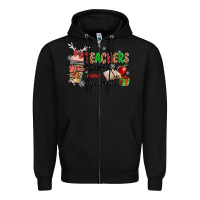 Black teachers always make the nice list Zipper Hoodie - MaliasSmallBusiness