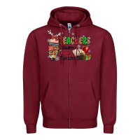 Burgundy teachers always make the nice list Zipper Hoodie - MaliasSmallBusiness
