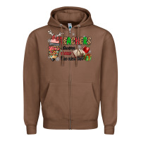 Chestnut teachers always make the nice list Zipper Hoodie - MaliasSmallBusiness