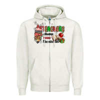 Oatmeal Heather teachers always make the nice list Zipper Hoodie - MaliasSmallBusiness