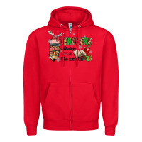 Red teachers always make the nice list Zipper Hoodie - MaliasSmallBusiness