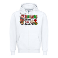 White teachers always make the nice list Zipper Hoodie - MaliasSmallBusiness