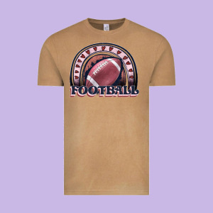 Football Rainbow Vintage Tee Designed By Jahusdesignshop