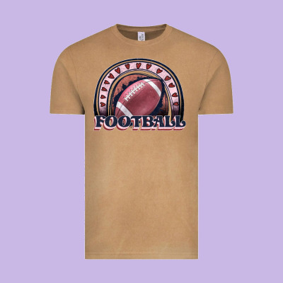 Football Rainbow Vintage Tee Designed By Jahusdesignshop
