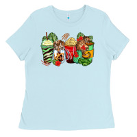 Baby Blue tiger coffee cups Ladies Tee - Zillion Design Studio