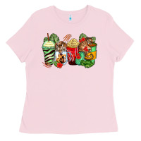 Bubblegum Pink tiger coffee cups Ladies Tee - Zillion Design Studio