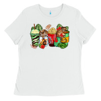 White tiger coffee cups Ladies Tee - Zillion Design Studio