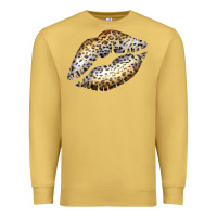Antique Gold Cheetah Lips Premium Sweatshirt - Bettercallsaul