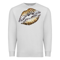 Dove Grey Cheetah Lips Premium Sweatshirt - Bettercallsaul