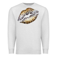 Oatmeal Heather Cheetah Lips Premium Sweatshirt - Bettercallsaul