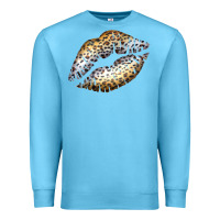 Ocean Blue Cheetah Lips Premium Sweatshirt - Bettercallsaul