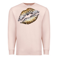 Pale Pink Cheetah Lips Premium Sweatshirt - Bettercallsaul