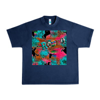 Navy western rodeo seamless Urban Heavy Tee - Artiststas
