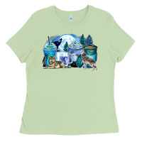 Matcha wolf coffee cups Ladies Tee - Zillion Design Studio