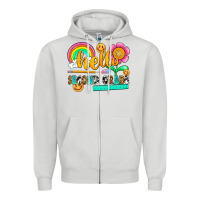 Dove Grey hello second grade Zipper Hoodie - NancyCooperArtShop