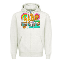 Oatmeal Heather hello second grade Zipper Hoodie - NancyCooperArtShop