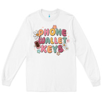 White phone wallet keys Long Sleeve Tee - MaliasSmallBusiness