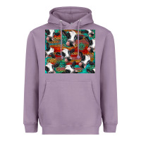 Lavender holstein cows with gemstone Heavyweight Hoodie - BarkalooDesign