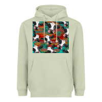 Matcha holstein cows with gemstone Heavyweight Hoodie - BarkalooDesign