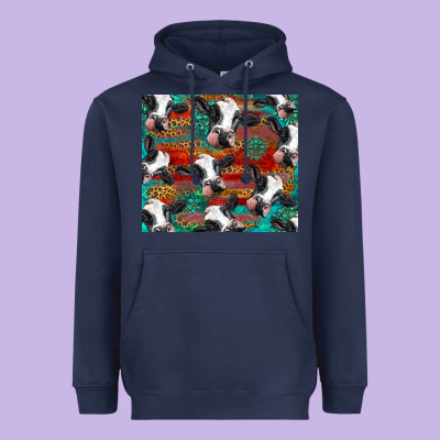 Holstein Cows With Gemstone Heavyweight Hoodie Designed By Barkaloodesign