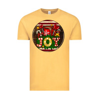 Vintage Mustard Christmas joy and hot chocolate Vintage Tee - AdoDesignShop