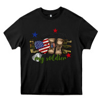 Black Love My Soldier Heavy Core Tee - BarkalooDesign