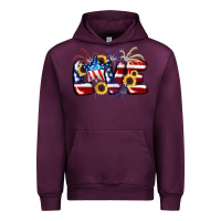 Mauve Wine Love 4th of july Urban Hoodie - CowGirlArtShop