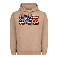Pigment Burro Love 4th of july Urban Hoodie - CowGirlArtShop