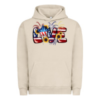 Pigment French Oak Love 4th of july Urban Hoodie - CowGirlArtShop