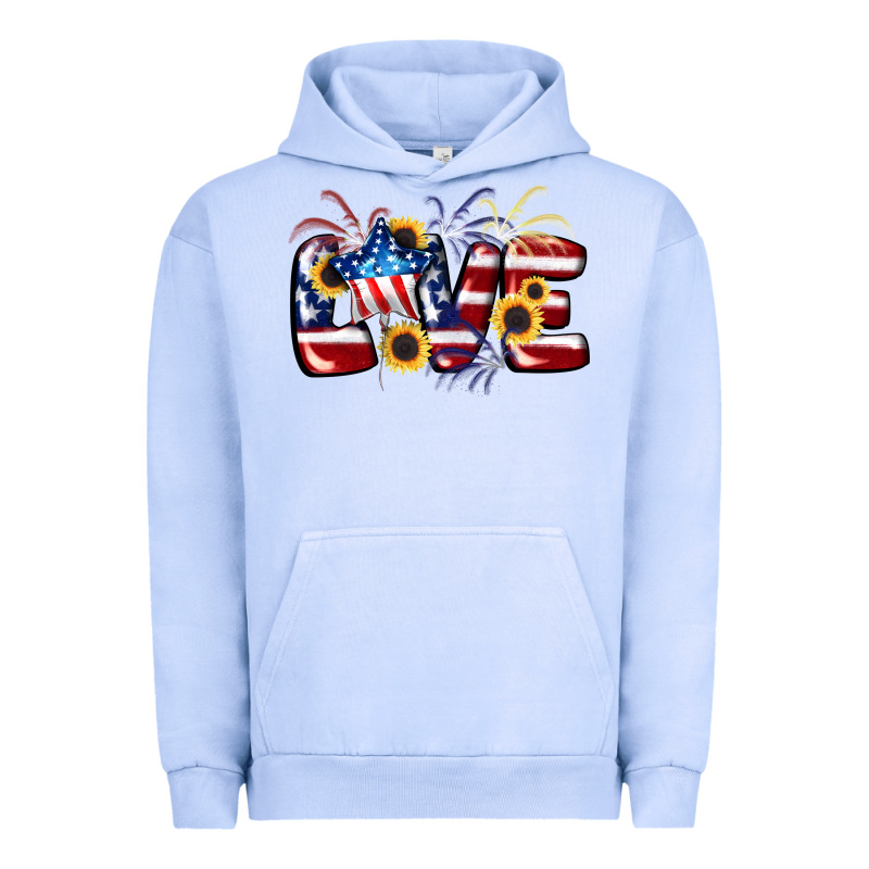 Love 4th Of July Urban Hoodie by CowGirlArtShop | Teevron