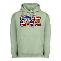 Pigment Oil Green Love 4th of july Urban Hoodie - CowGirlArtShop