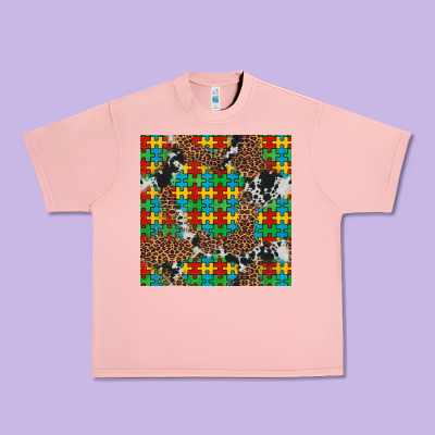 Western Autism Seamless Pattern Urban Heavy Tee Designed By Artiststas
