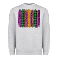 Heather Grey mardi gras western brush stroke Heavyweight Sweatshirt - Artiststas