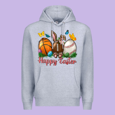 Happy Easter Sports With Butterfly Premium Hoodie Designed By Nancycooperartshop
