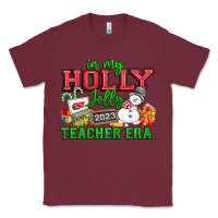 Burgundy In My Holly Jolly Teacher Era Classic Tee - CowhideDigitalArt