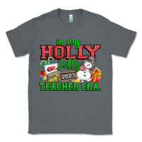 Charcoal Heather In My Holly Jolly Teacher Era Classic Tee - CowhideDigitalArt