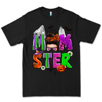 Black halloween momster messy bun Premium Tee - Zillion Design Studio