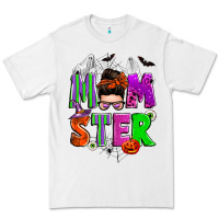 White halloween momster messy bun Premium Tee - Zillion Design Studio