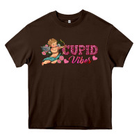 Chocolate Brown cupid vibes Heavy Core Tee - RanaPortraitStore