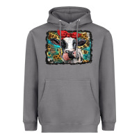 Storm holstein cow with glitter and leopard background Heavyweight Hoodie - BarkalooDesign