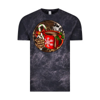 Cloud Black Christmas hot chocolate and chocolate Vintage Tee - AdoDesignShop