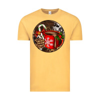 Vintage Mustard Christmas hot chocolate and chocolate Vintage Tee - AdoDesignShop