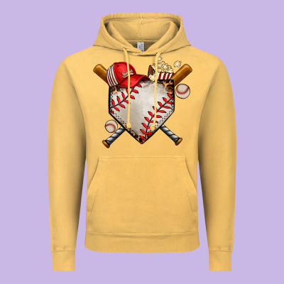 Baseball Vintage Hoodie Designed By Adodesignshop