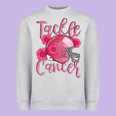Tackle Cancer Helmet Heavyweight Sweatshirt Designed By Adodesignshop