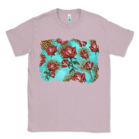 Lilac red roses with leopard background Classic Tee - LillyAllenDesigns