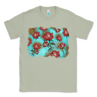 Matcha red roses with leopard background Classic Tee - LillyAllenDesigns